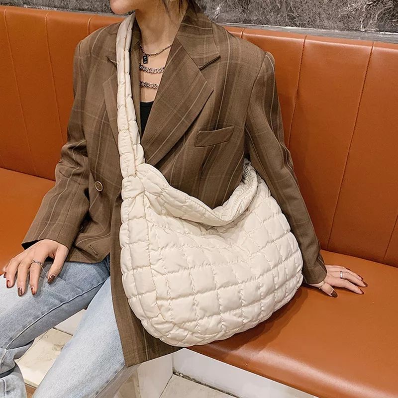 Puffy Bag FLORYN / Shoulder Bag Import / Tote Bag Resleting Tas Selempang Tas Kuliah Tas Korea Tas Wanita Tas Bahu Wanita