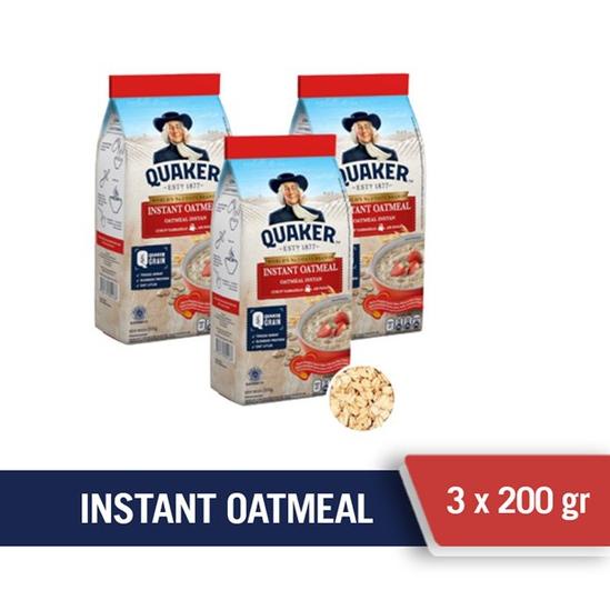 

Sale | KP8 | Quaker Instant Oatmeal 200 gr x 3 pcs Triple Pack