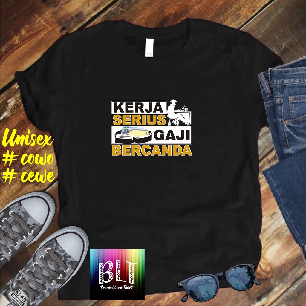 Cod Diskon Promo Gratis Ongkir/Kaos dtf KERJA SERIUS /Kaos Terlaris Kualitas Terjamin Kaos Pria Distro /Kaos Murah Kaos katun/Pakaian Pria  Pakaian Wanita Kaos Viral/Best Seller