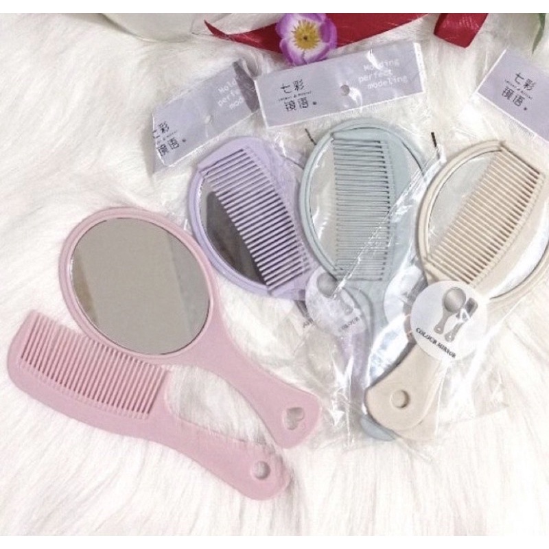 SET CERMIN + Sisir Gagang / Kaca Sisir