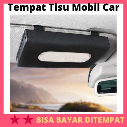 Tempat Tisu Mobil Car Sun Visor Hanging Tissue Organizer Case / Kotak Tempat Box Wadah Tisu Tissue M