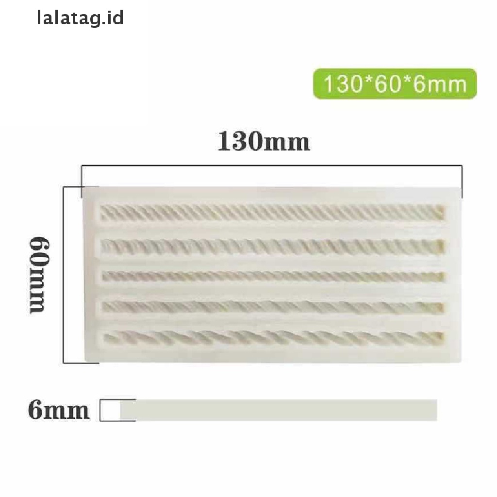 [lalatag] Cetakan Silikon Tali Kepang Lima Dapur DIY Dessert Fondant Kue Cetakan Coklat [ID]