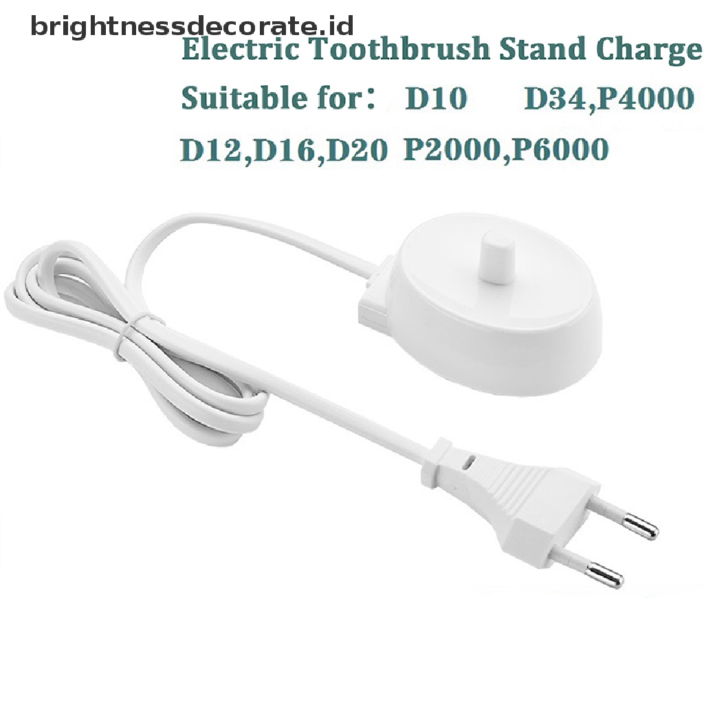 [Birth] Sikat Gigi Elektrik Stand Charger EU Plug Pengganti Braun Oral B D12 D20 [ID]