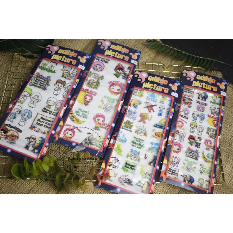 Edible Sticker Lebaran / Stiker Makanan Food Grade / Edible Stiker