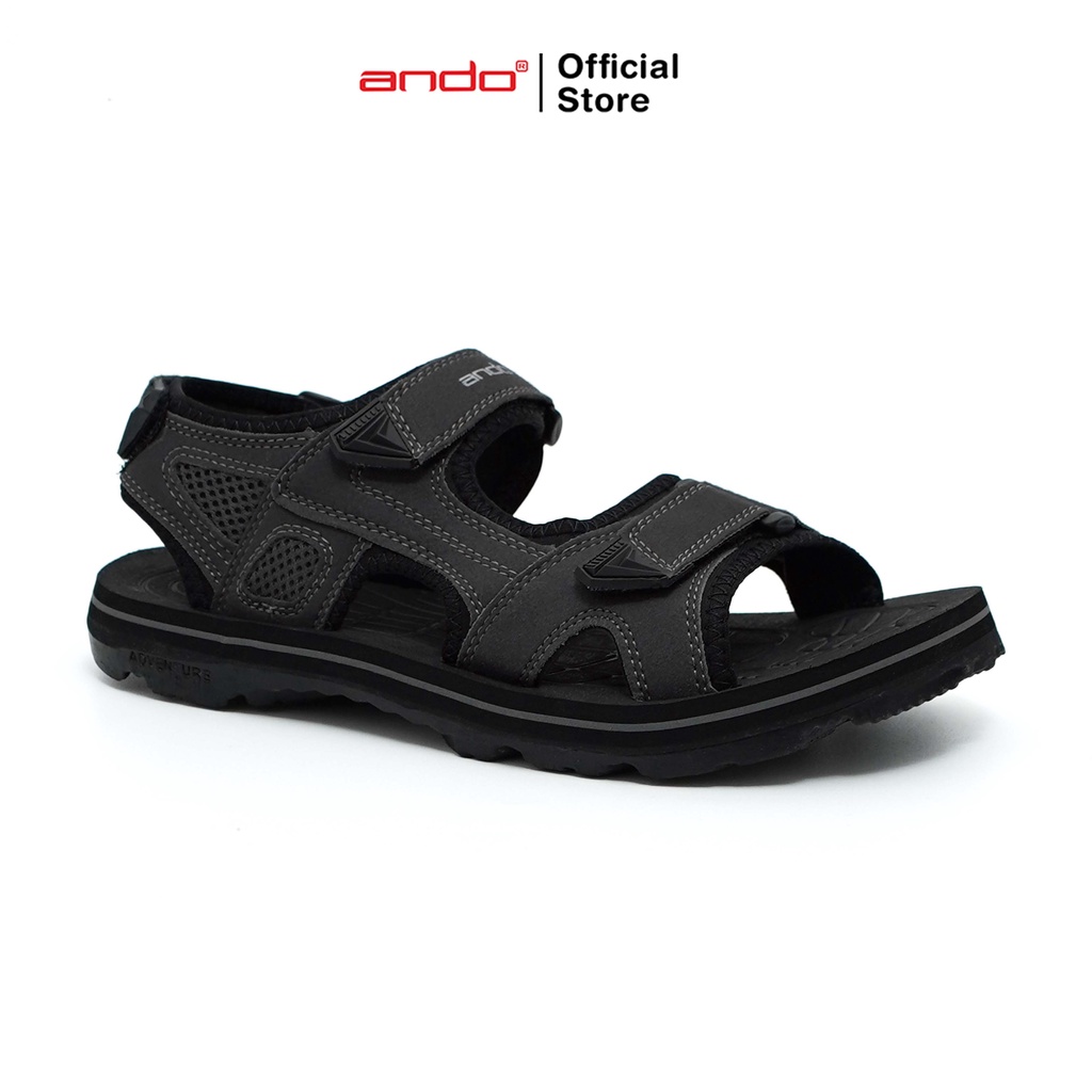 Ando Official Sandal Gunung Arrowtech Pria Dewasa - Hitam/Abu Abu Tua