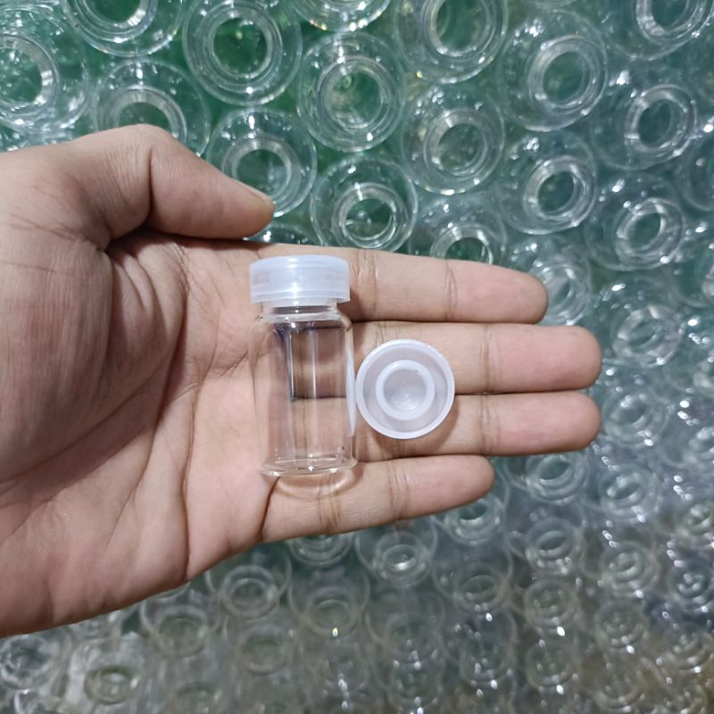 Botol vial 8ml tutup plastik