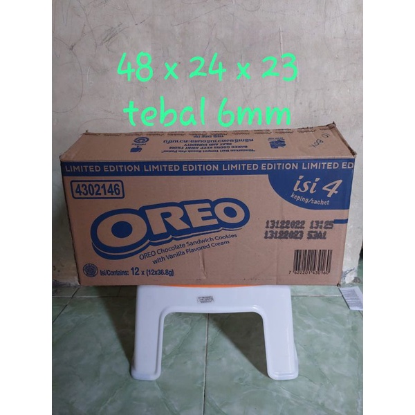 

Kardus bekas oreo 48cm x 24cm x 23cm tebal 6mm