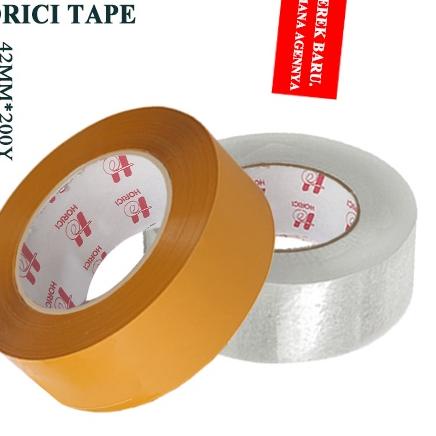 

WAH938 MEREK HORICI ASLI MURAH SUPER CLPER 42mmx200Y LAKBAN BENING DAN COKLAT HORICI TAPE ++