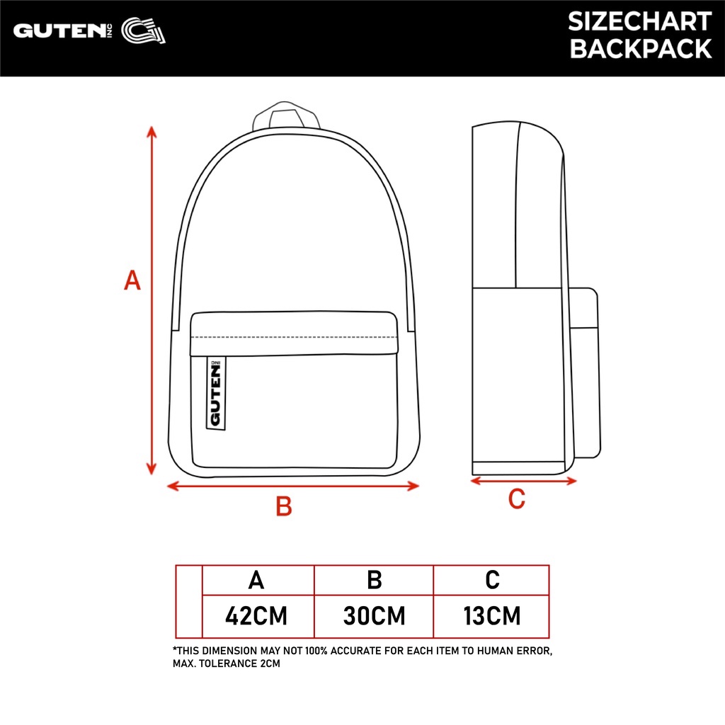 VALUE PACK Guten Inc - Tas Ransel Backpack Cordura Bruce Black