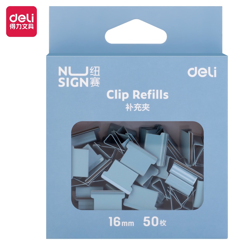 

Nusign Fastener Clip Refill / Refill Binder Clip / Isi Penjepit Kertas Otomatis Isi 50 Kapasitas 40 Lembar NS086