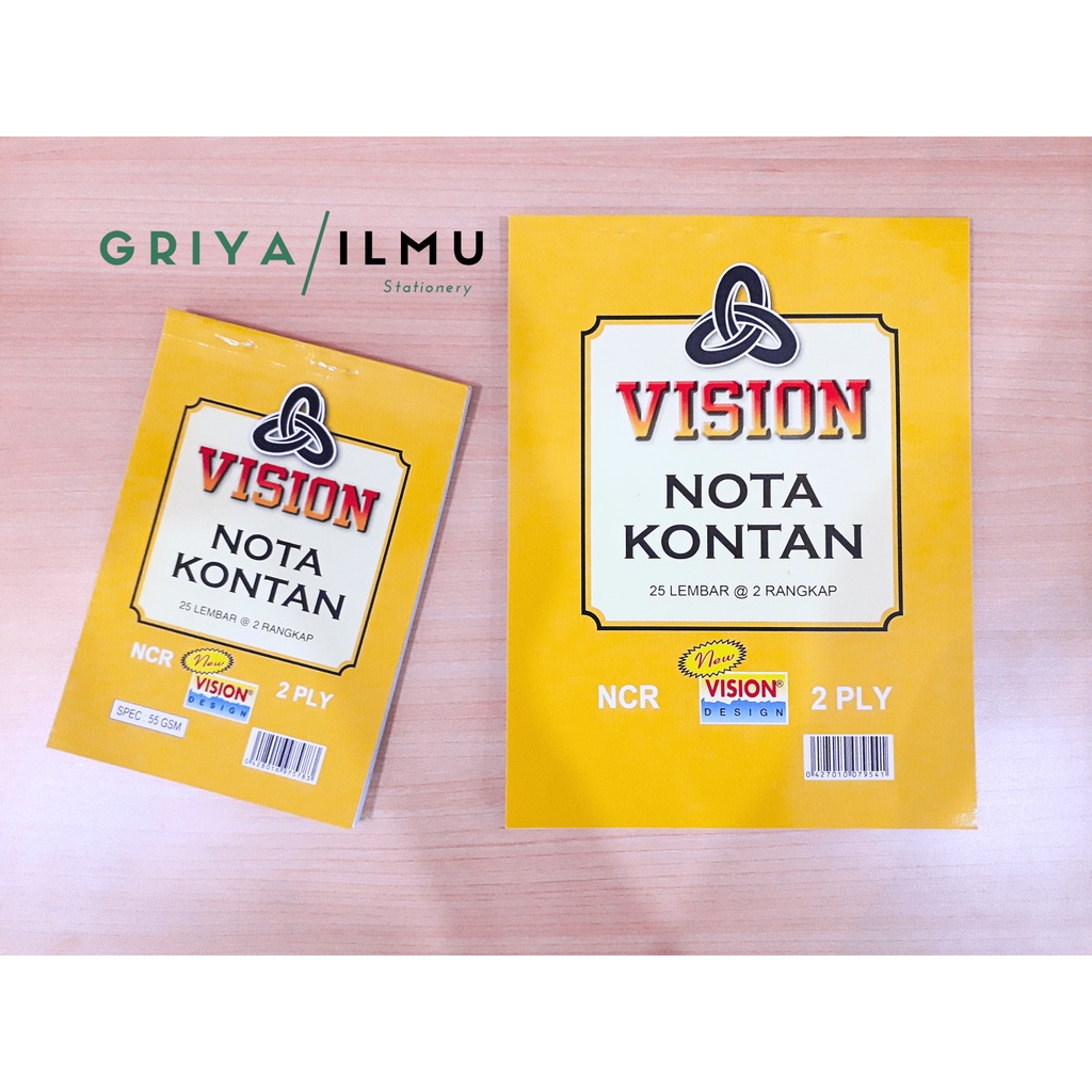 

Nota Kontan VISION NCR 25 Lembar 2 Ply/3 Ply (052012)/(052018)/(052019)/(052024)