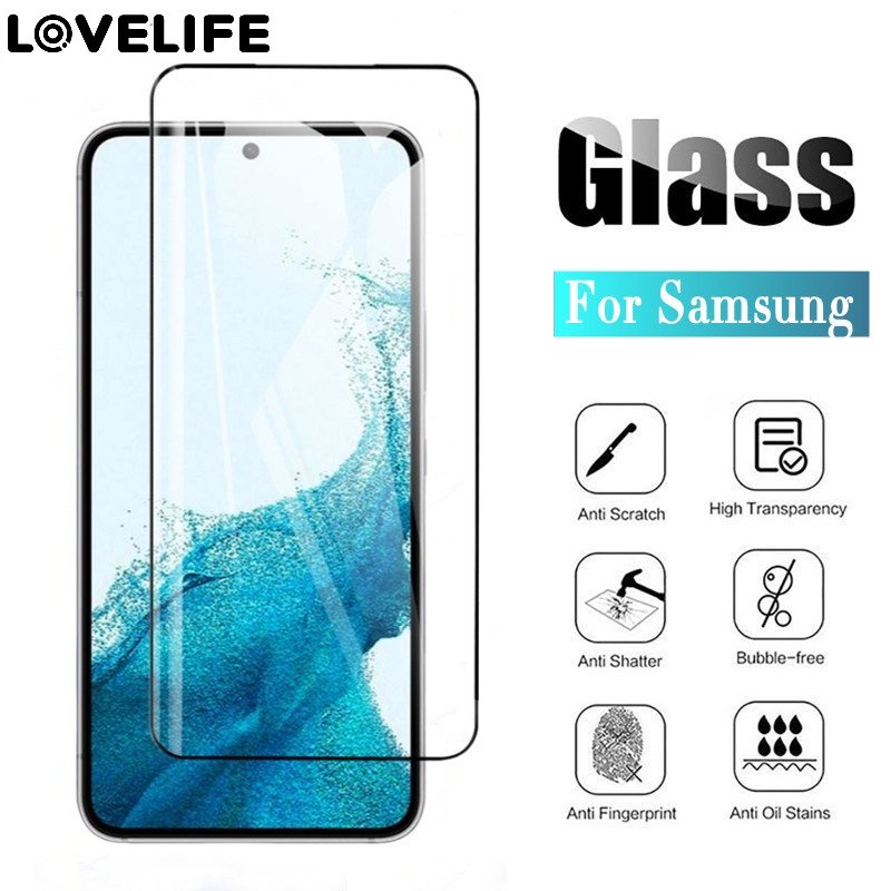 Telepon Tangguh Film Depan Tempered Glass Film Pelindung Cakupan Penuh Anti-Sidik Jari Film Layar Ponsel Berkualitas Tinggi Untuk Samsung Galaxy S23/S23 Plus/S23 Ultra