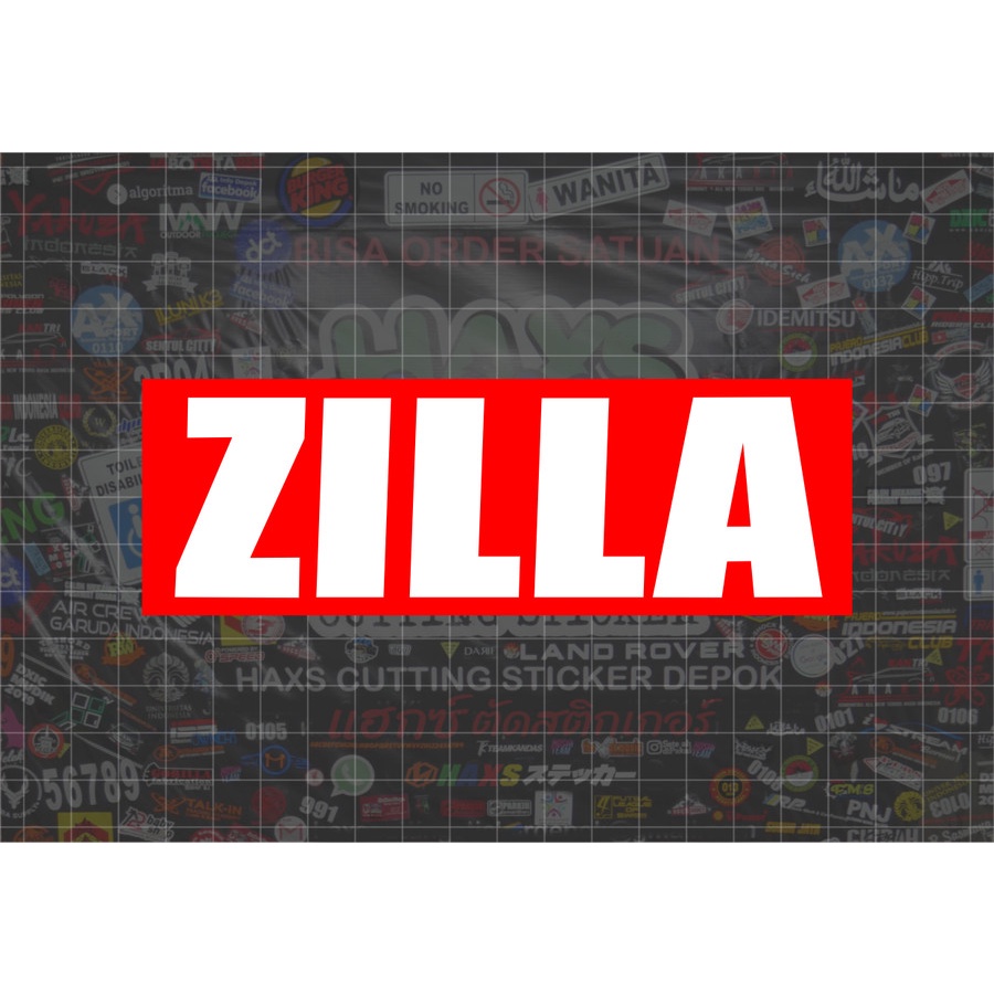 Cutting Sticker Zilla Ukuran 15 Cm Untuk Motor Mobil