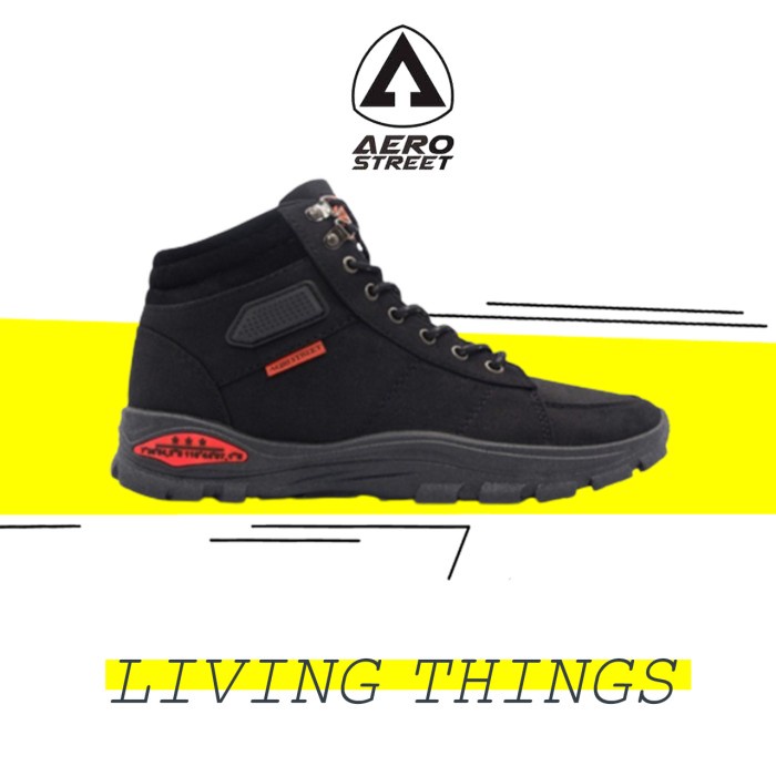 Bok Aerostreet Tactical Hitam - Sepatu Sneakers Boots Pria Wanita Aero