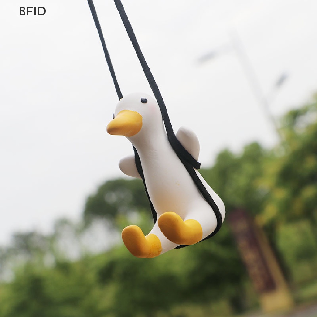 [BFID] Aksesoris Mobil Anime Lucu Ayunan Bebek Liontin Kaca Spion Otomatis Ornamen [ID]