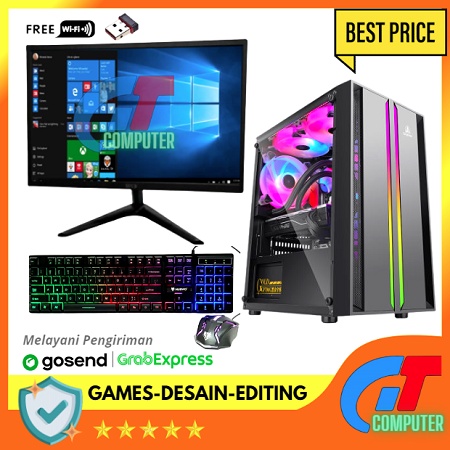 PC Lengkap Gaming i5 3470 (GTX 1650 4GB ) Cocok Editing Render cepat