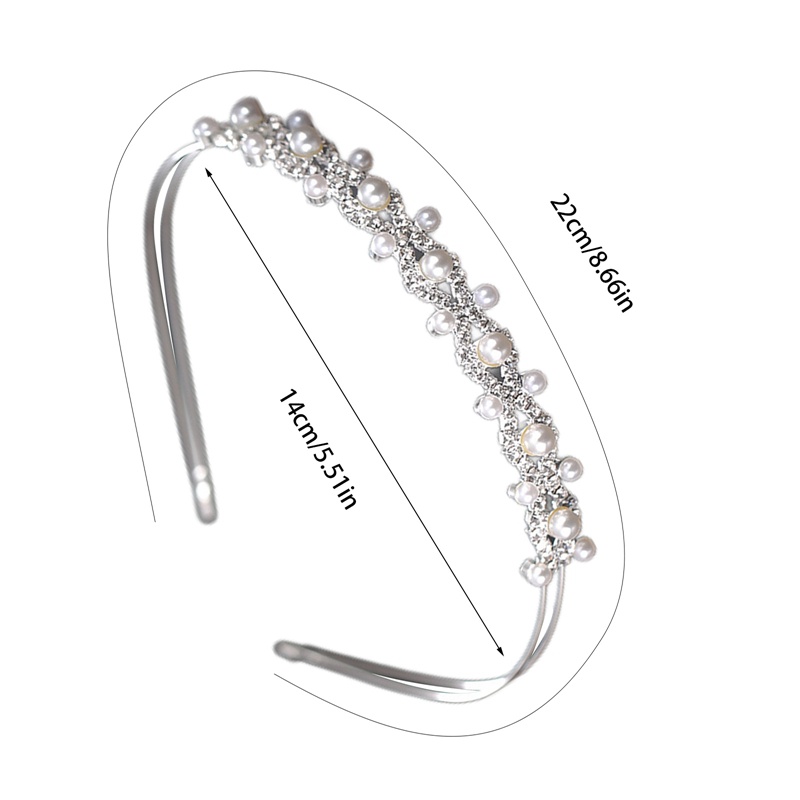 Mutiara Berlian Imitasi Hiasan Kepala Bridal Headpieces Pearl Wedding Headband Bridal Hairband Untuk Pengantin Wanita Bridesmaids