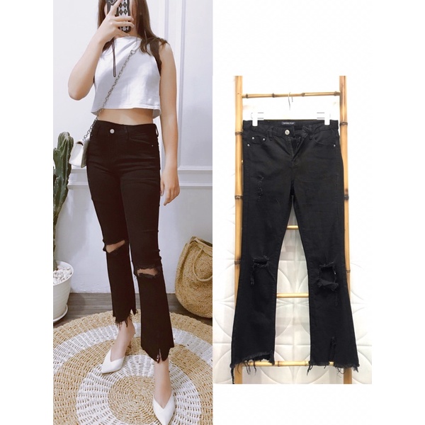 Celana Jeans Import Cutbray Strecht Sobek Tembus PUDR 75
