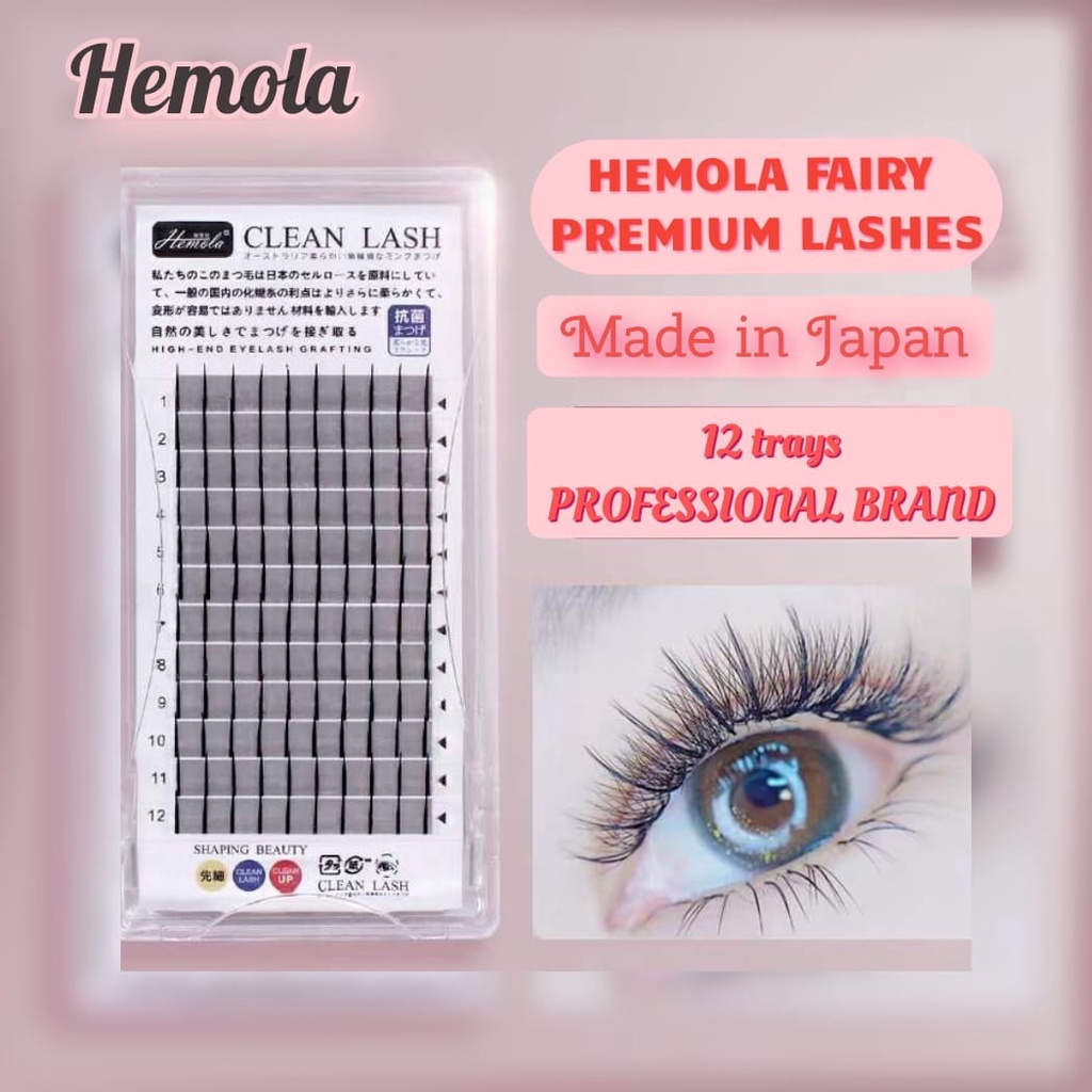 HEMOLA FAIRY PREMIUM EYELASH EXTENSION WISPY EYELASH BULUMATA EYELASH EXTENSION PREMIUM HIGH QUALITY