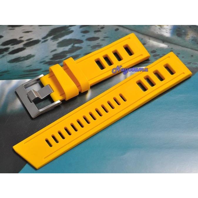 24mm Watchdis SEADIVE Yellow Kuning Rubber Strap Tali Jam Tangan Karet ---NEW---