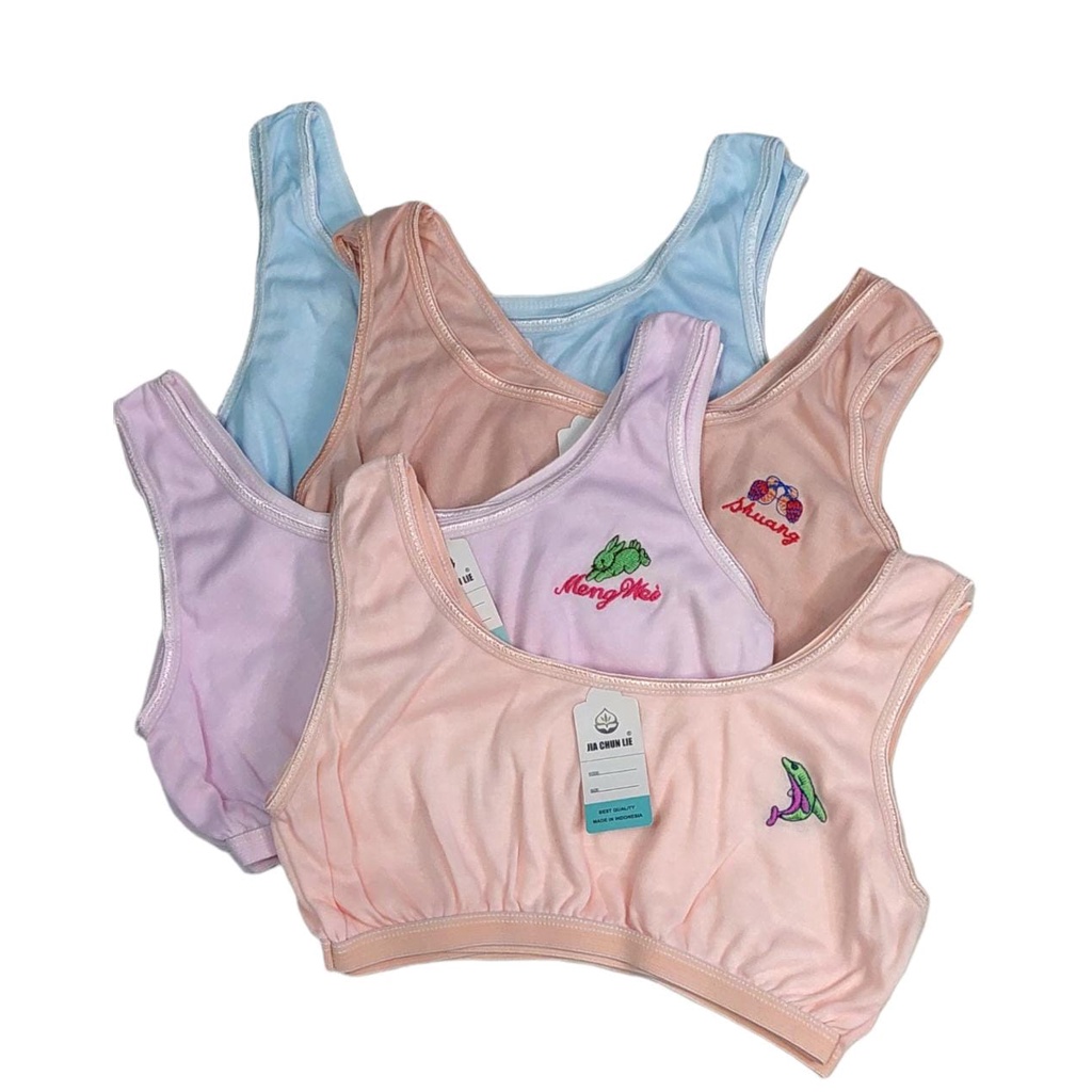 Miniset Anak Remaja Polos Warna Tali Besar Step1 Satuan Bra Remaja Mini BRA Miniset Anak Bordir