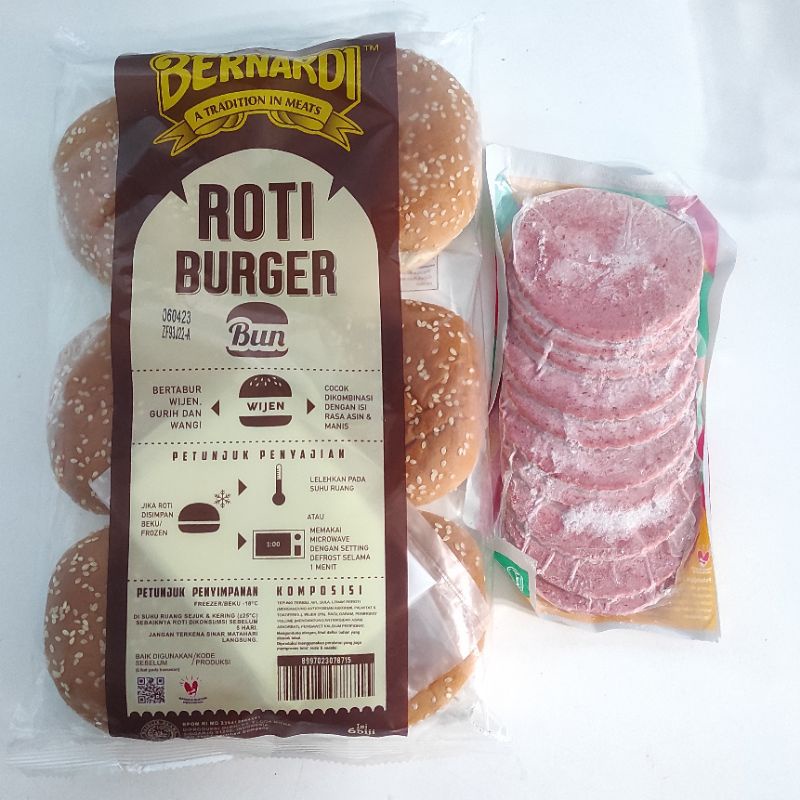 

Paket hemat Burger bernardi isi 6pcs + smokebeef vitalia/hemato isi 10pcs