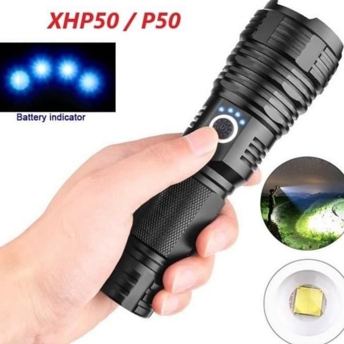 Lam Diskon Paket Lengkap Senter Led Tactical 200000 Lumens Xhp 50