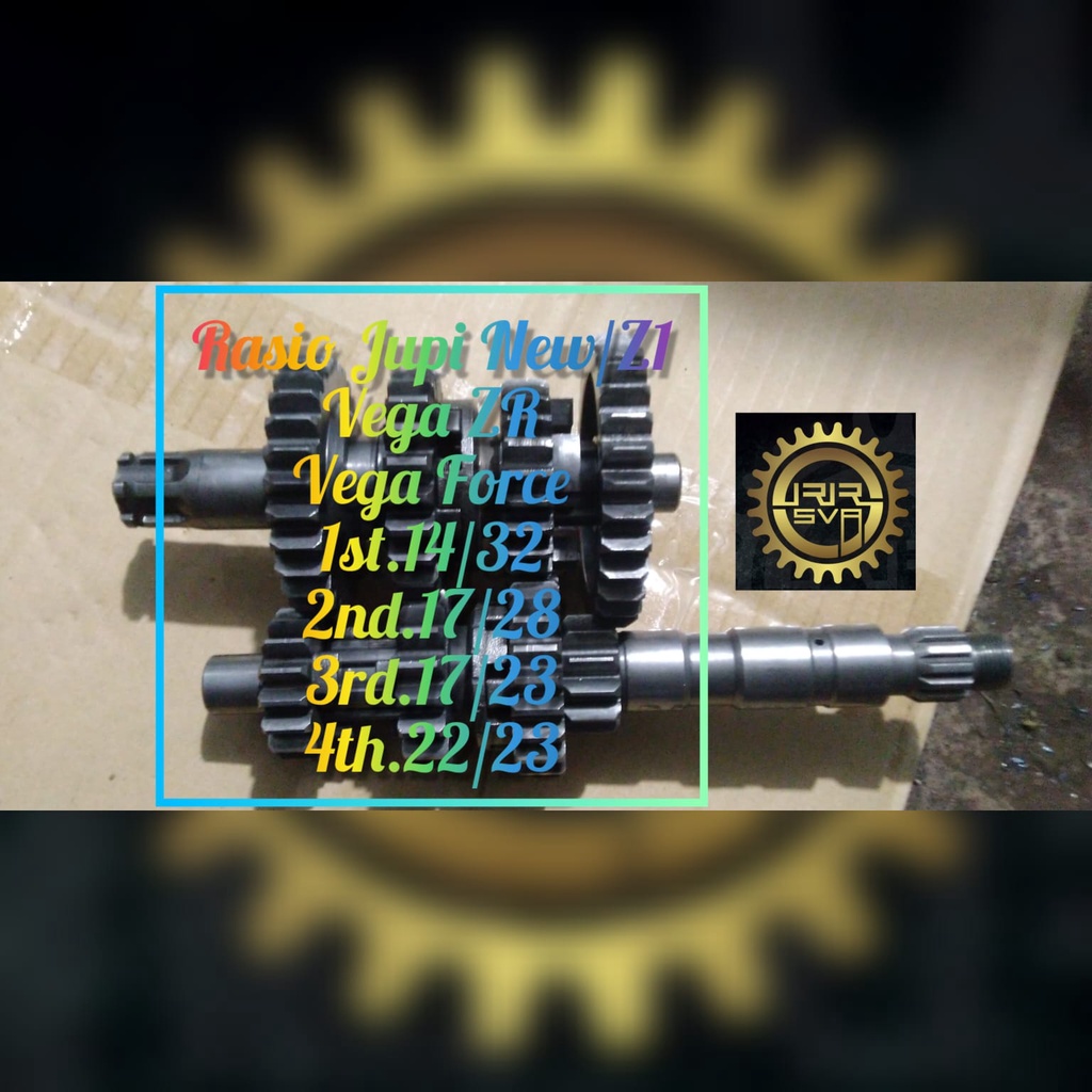 Rasio Racing Jupiter New Jupiter Z1 Vega ZR Vega Force Racing Ukuran 1st.14/32; 2nd.17/28; 3rd.17/23