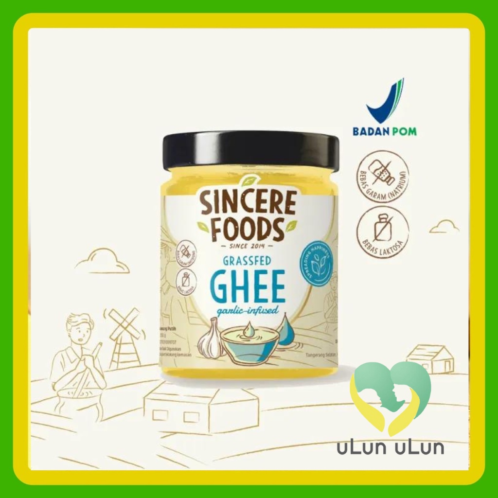 

Ulun Ulun Sincere Food Grassfed Ghee Garlic Infused Selai Olesan Roti Sehat