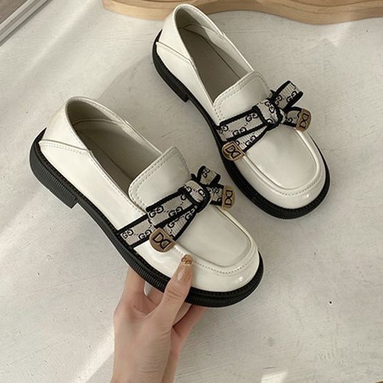 FD Loafers Wanita Korean Style Sepatu Flat Cewek Docmart Shoes Kasual Import KI-046