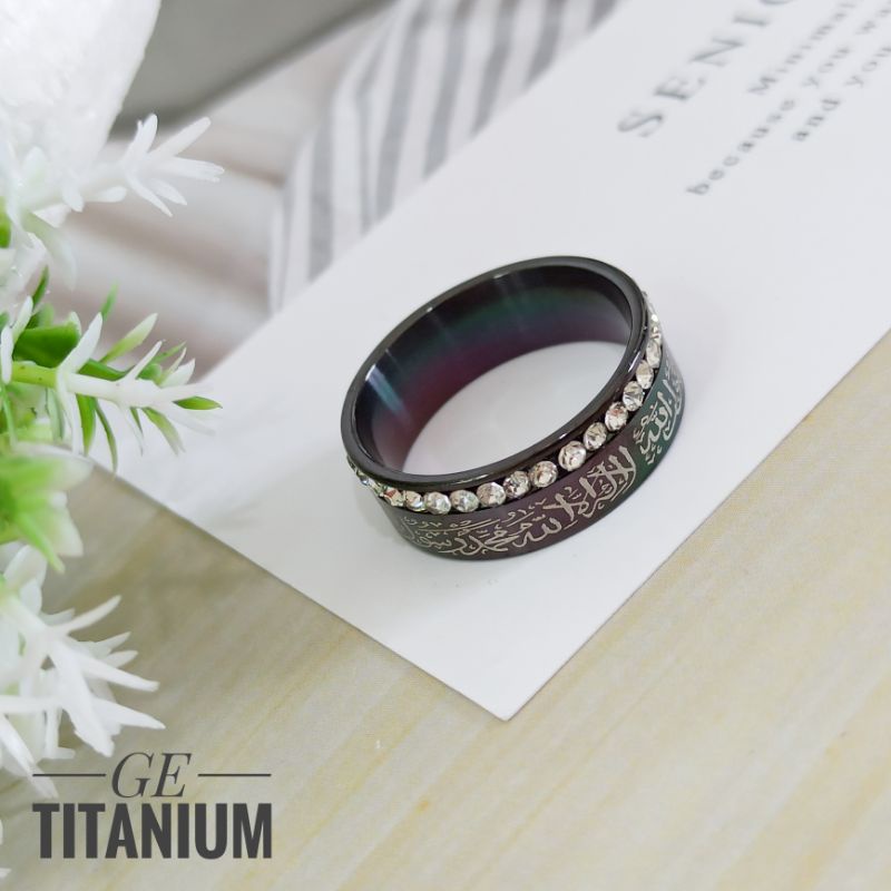 Cincin titanium tauhid 3 warna RGI15/RGI16