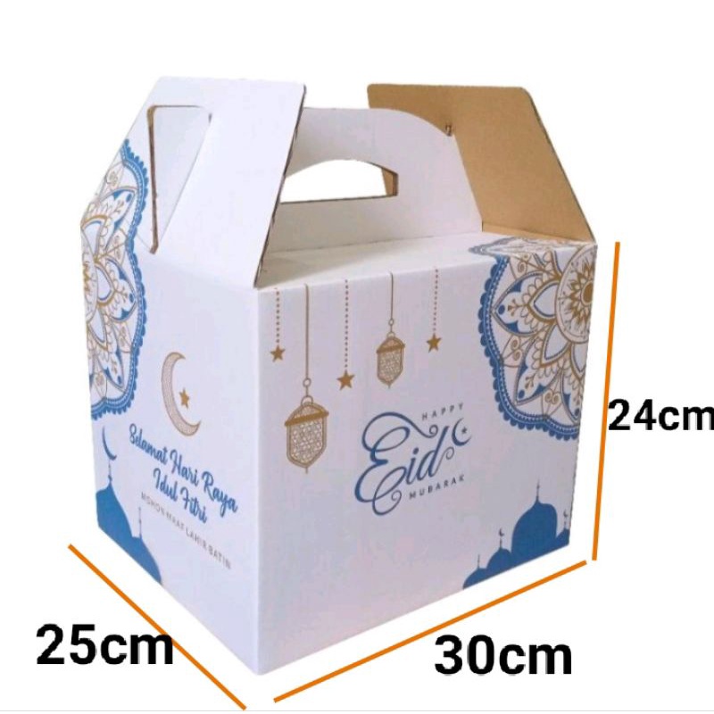 

kardus jinjing dus parcel sembako lebaran box packaging hampers hantaran idul fitri eid mubarak ukuran 30x25x24cm