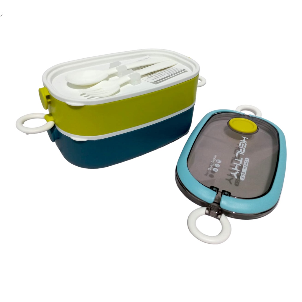 TOKO21GROSIR -- KOTAK MAKAN TERBARU TWOLAYER LUNCHBOX TEDEMEI 1600 ML KODE 8530