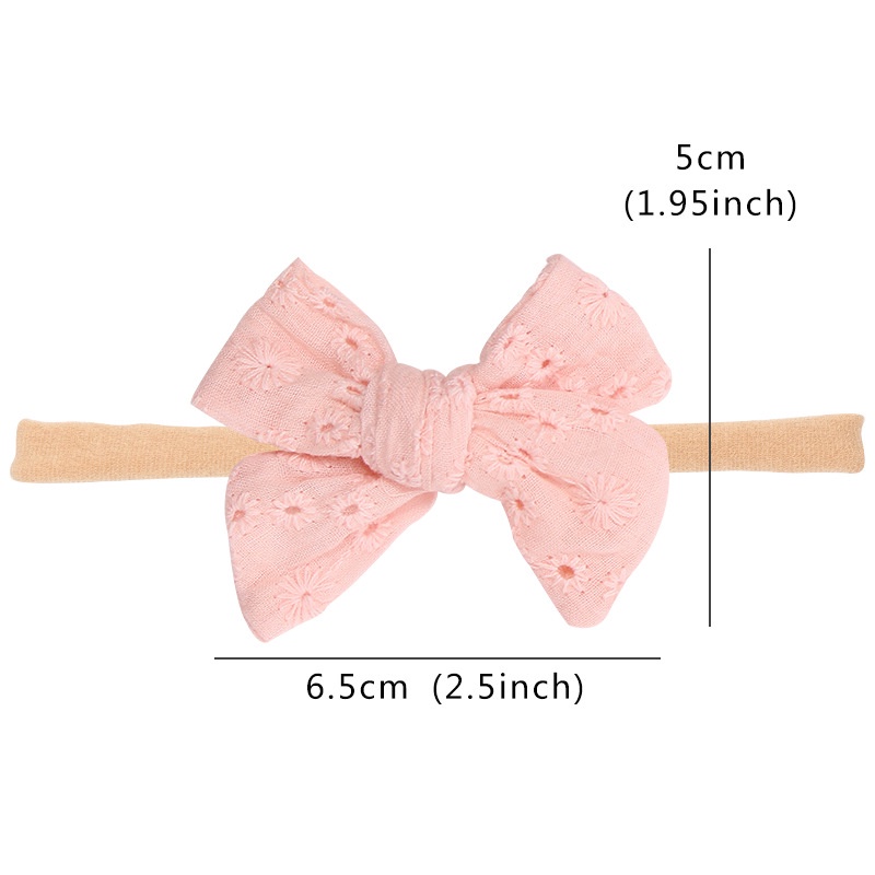 SOFT NON-TRACE PREMIUM BABY TODDLER SMALL BOW RIBBON CUTE HEADBAND HAIRBAND BENDO BANDO BANDANA PITA ANAK BALITA BAYI COTTON NYLON LINEN LACE EMBROIDERY AKSESORIS KARET RAMBUT WARNA SOLID POLOS PASTEL LEMBUT KOREA KOREAN STYLE