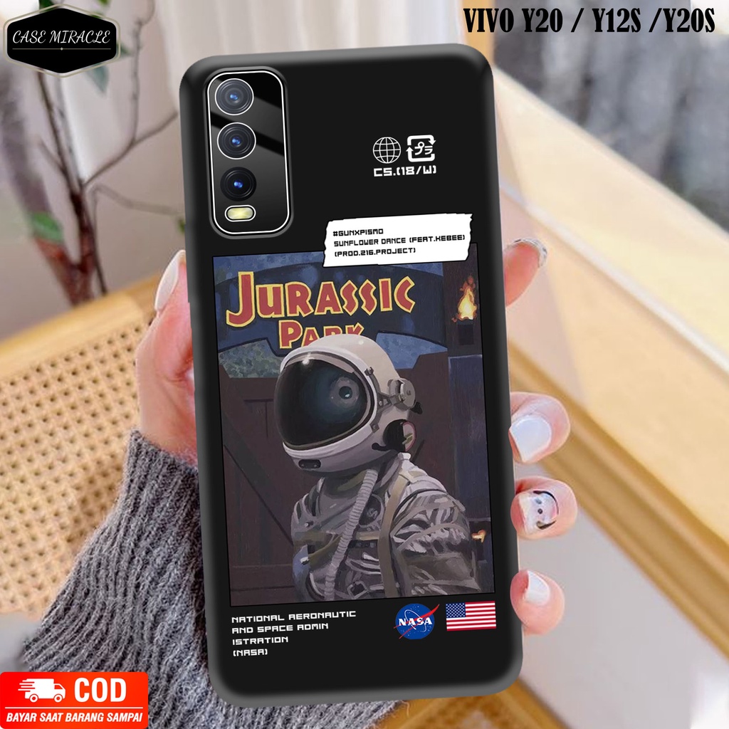 CM Case VIVO Y20 Y20S Y20SG Y12S  Softcase Lentur Warna Hitam Macaron Protector Lensa Kamera Kaca  [