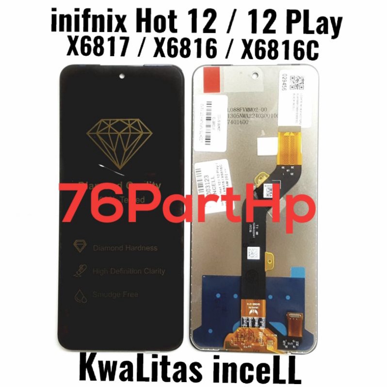 Lcd Touchscreen Kwalitas Incell Infinix Hot 12 - 12 Play - X6817 - X6816 - X6816C