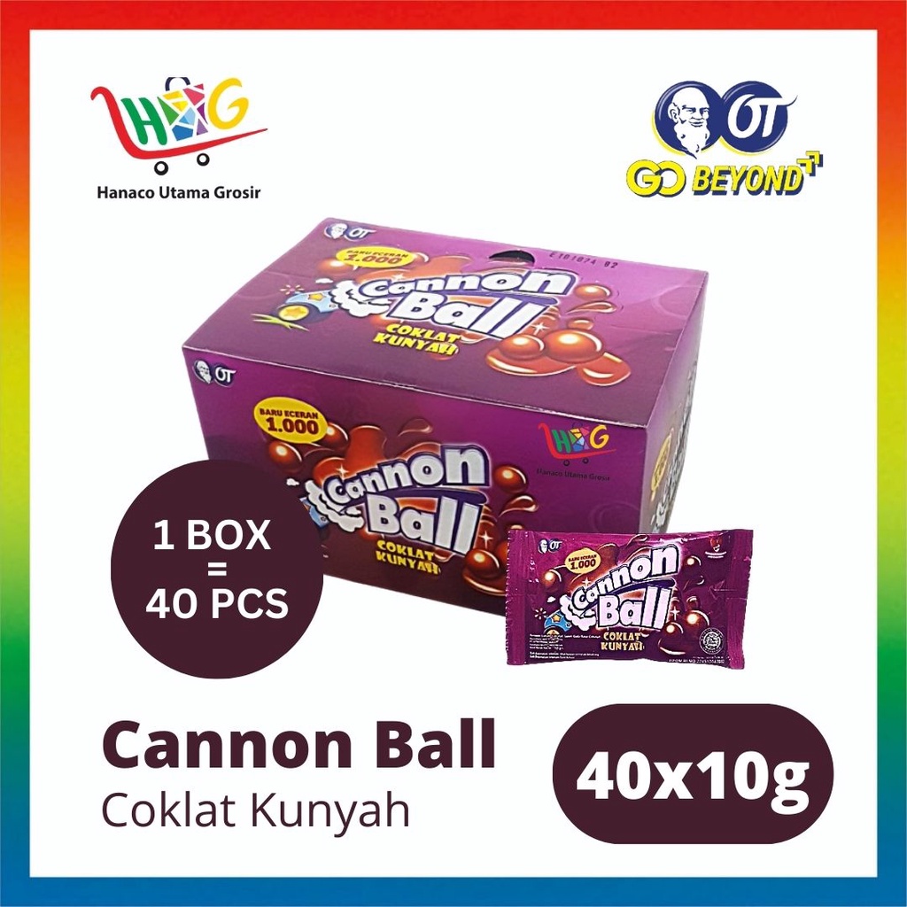 Cannon Ball / Canon Ball Coklat 40 x 10gr (ECER 1.000/pcs)