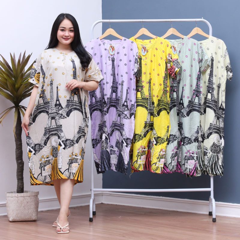 daster jumbo terbaru Laila harga grosir murah wanita kekinian busui kancing depan