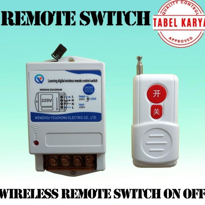 WIRELESS REMOTE CONTROL SWITCH ON OFF / SAKLAR WIRELESS 220V