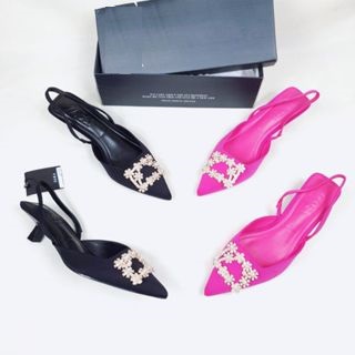 ZR Shimmery Slingback with kitten heels 2393-2