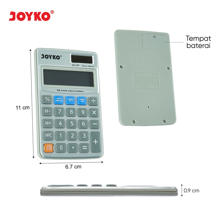 Calculator / Kalkulator Joyko CC-37 / 12 Digits / Check Correct