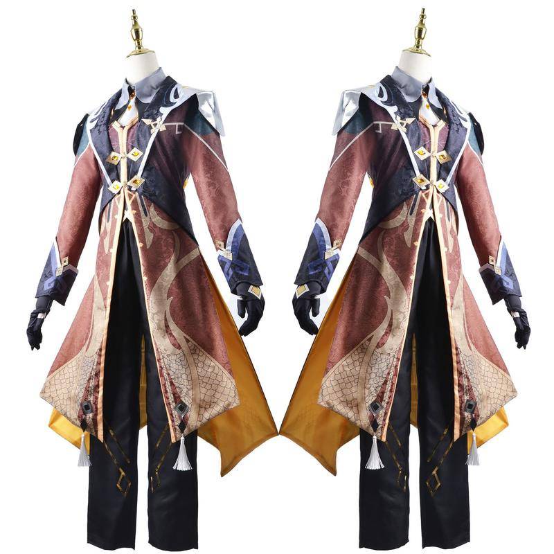 【Wetrose】Genshin Impact Coat Zhongli Cos Suit Costume Men Zhongli Cosplay Set Suit For Boys