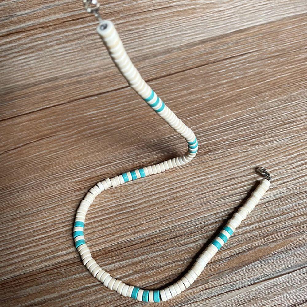 Needway Turquoise Kalung Halus Etnik Bulan Fashion Aksesoris Pakaian Manik Fashion Perhiasan