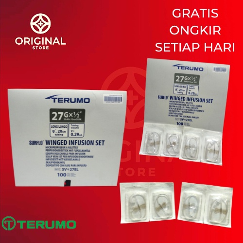 WING NEEDLE TERUMO JARUM SELANG INFUS TERUMO PER PCS - TERUMO