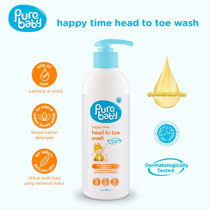 Pure Baby head to toe wash 350 ml