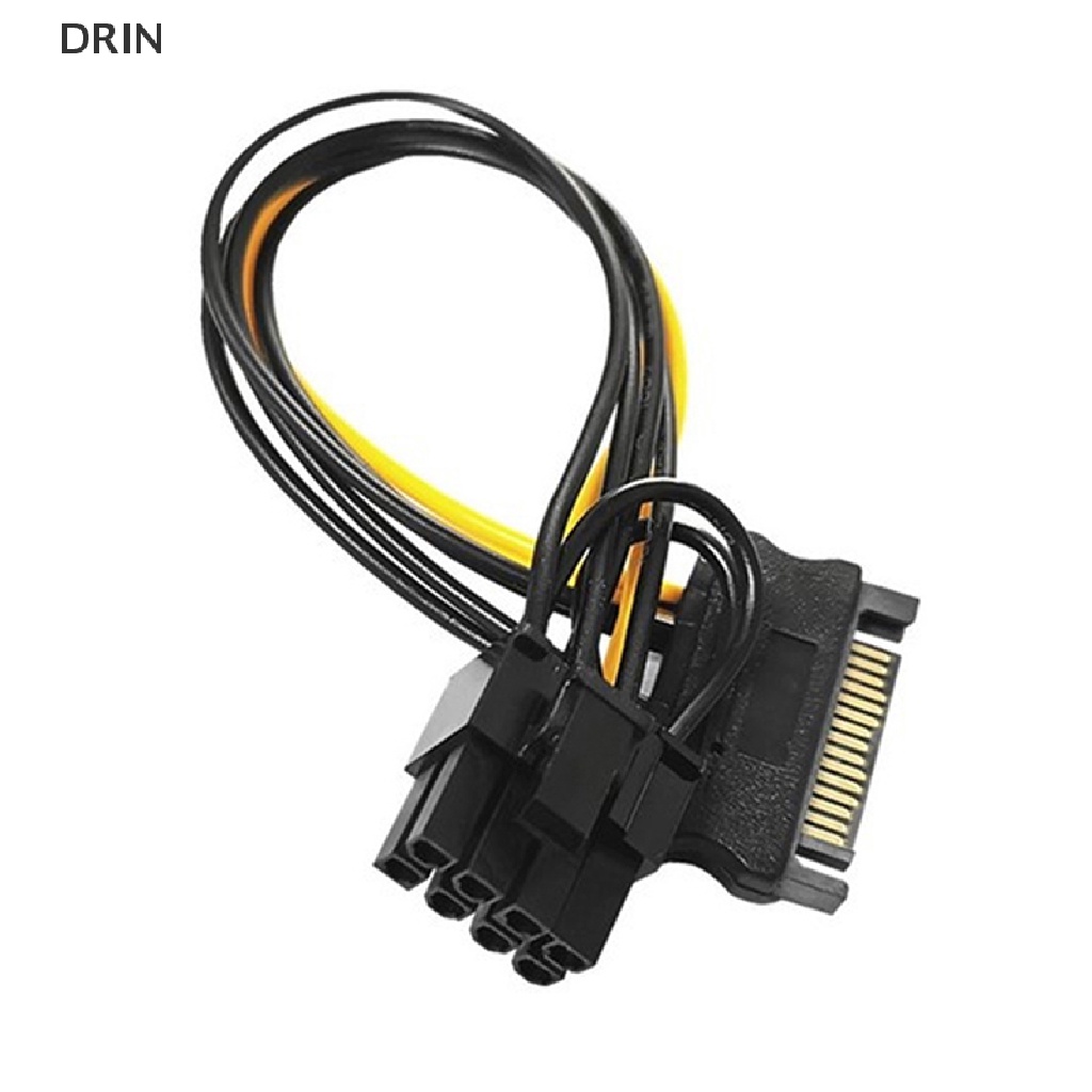 Dr 15pin SATA Male To 8pin PCI-E Kabel Power Supply Untuk Graphics Video Card vn