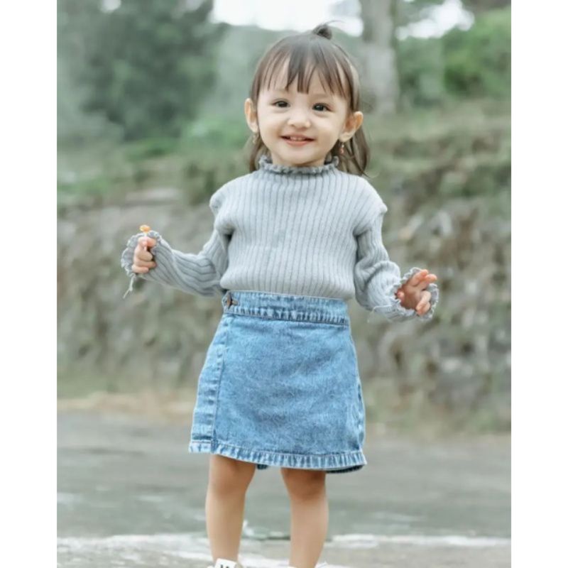 ROCELA ROK CELANA JEANS ANAK PEREMPUAN USIA 1 - 6 TAHUN ROK DENIM ANAK TERBARU