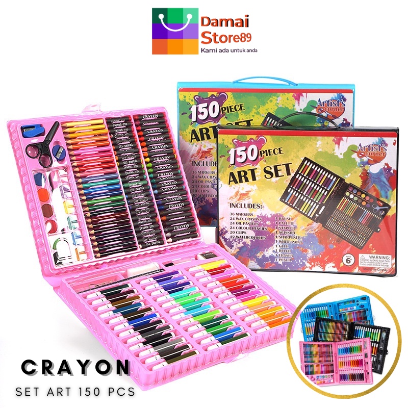 

Ag [DM89] PENSIL WARNA 150PCS - ALAT TULIS SET CRAYON COLOURING SET 150PCS ART