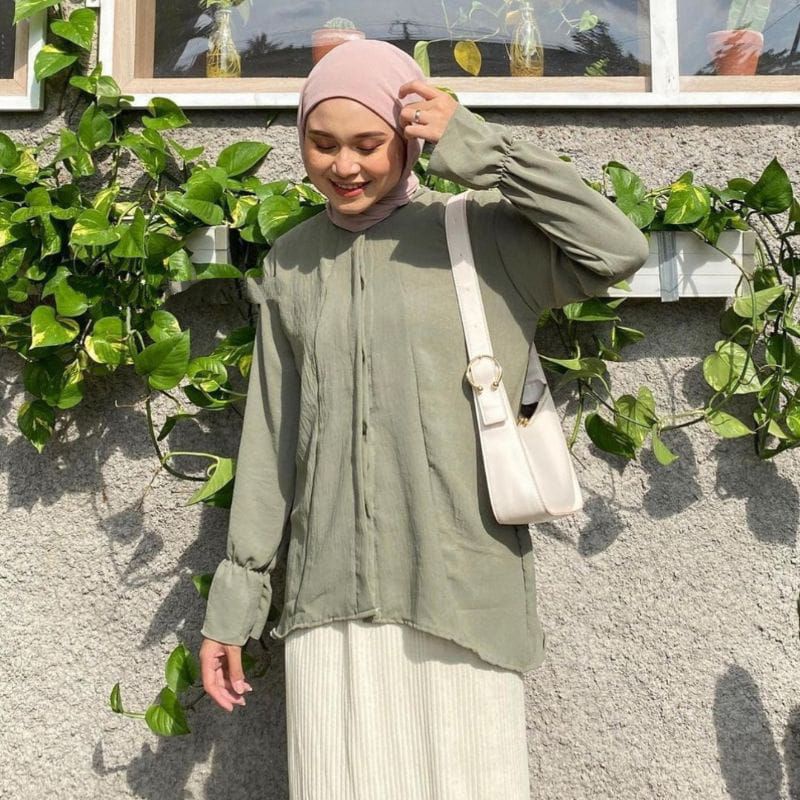 Cana Blouse Crinkle Oversize / Blouse Crinkle Airflow / Kemeja Crinkle Oversize