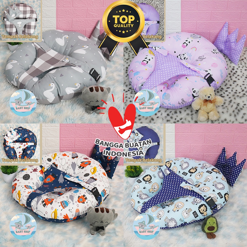 Sofa Bayi Multifungsi dengan Gesper Pengaman Free Bantal Peyang dan Plastik Mika COD ready [ Merk Babyship ]